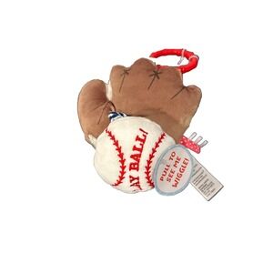 Magic Years Baby Baseball Glove And Ball Lovey Security Blanket Plush With Clip